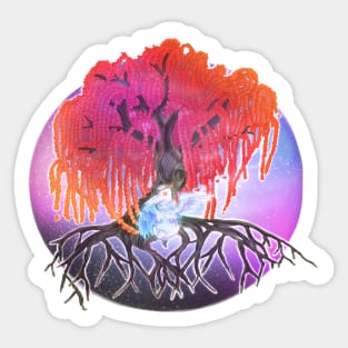 Under the willow tree Sticker